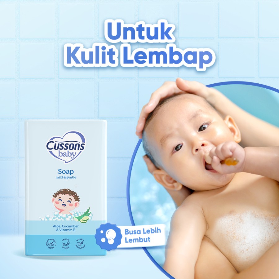 MildGentle_Slide2-BarSoap60gr Cussons Baby Mild & Gentle Soap
