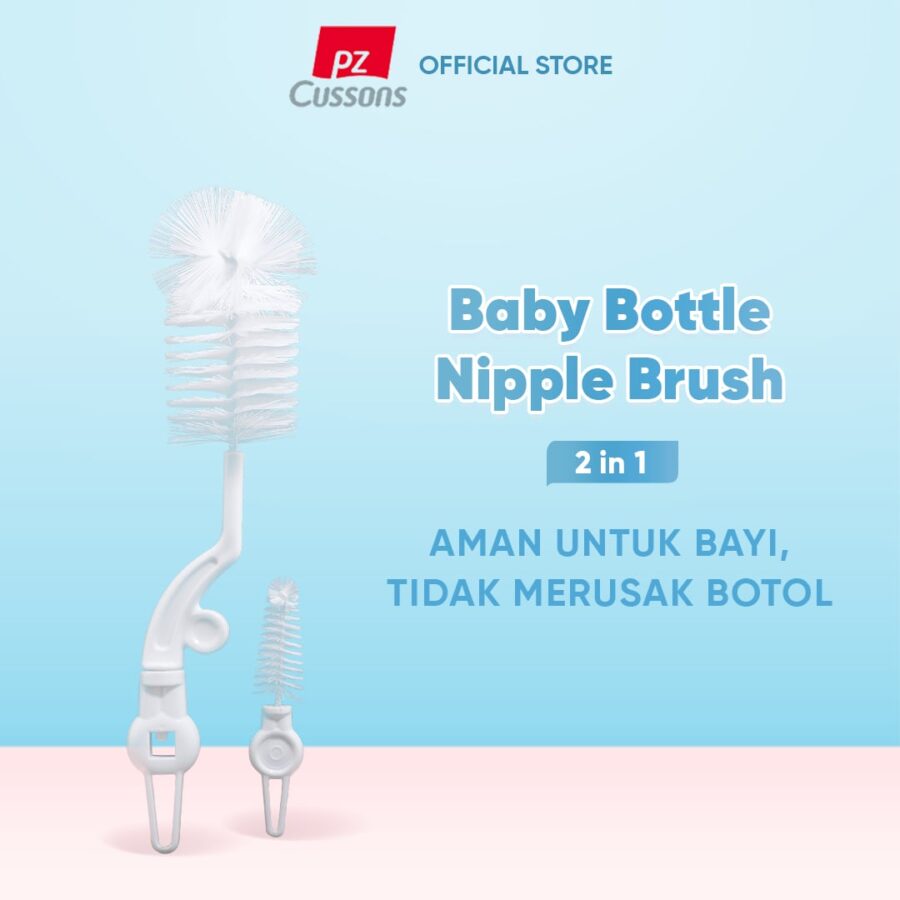 Blue Baby Bottle & Nipple Brush