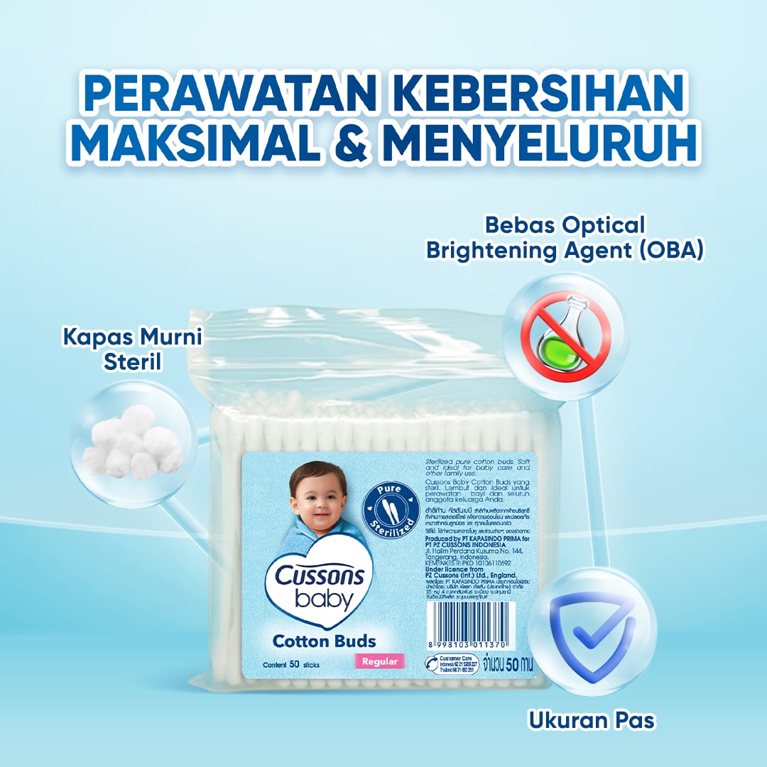 Cussons Baby_Slide 3-Cotton Bud Pembersih Telinga Bayi 50s Cotton Buds