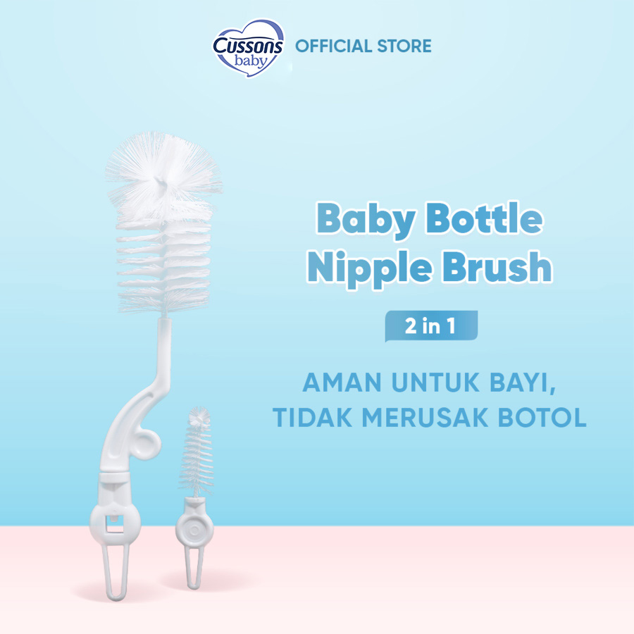 Blue Baby Bottle & Nipple Brush