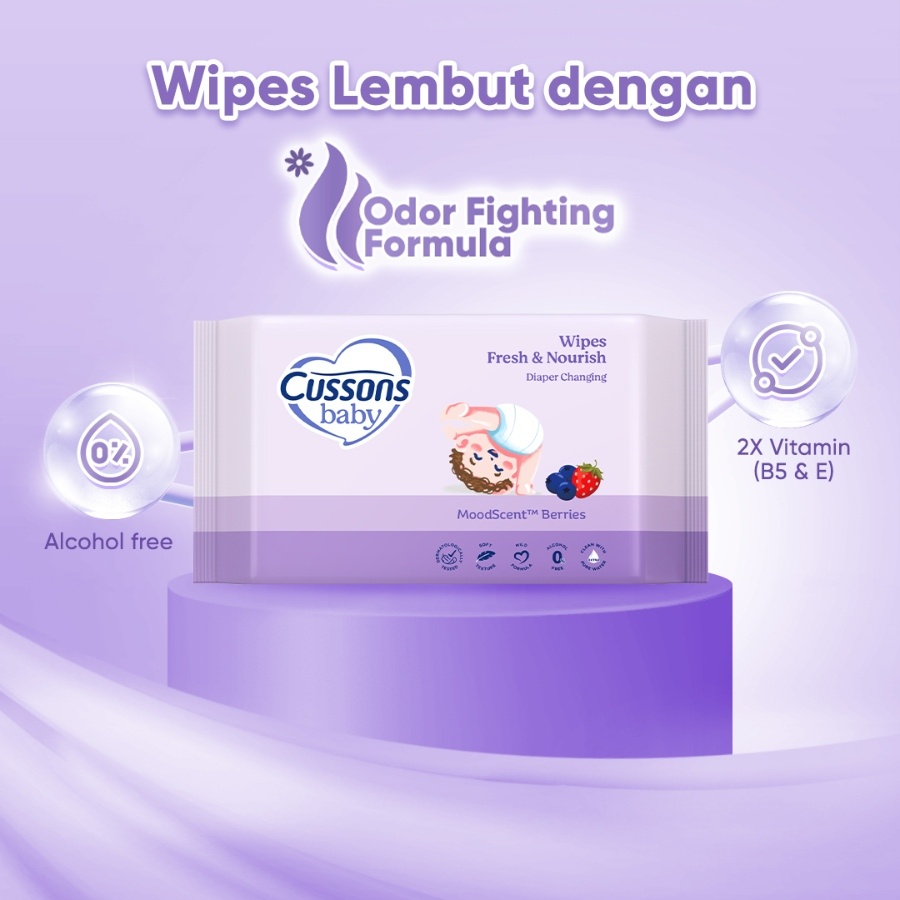 Antibacterial Diaper Change Wipes Fresh & Nourish