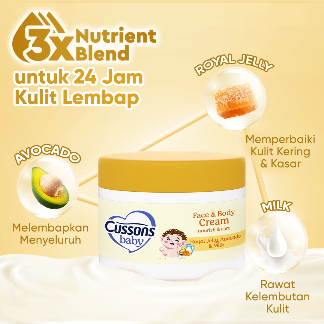 Cussons Baby Face & Body Nourish & Care Cream