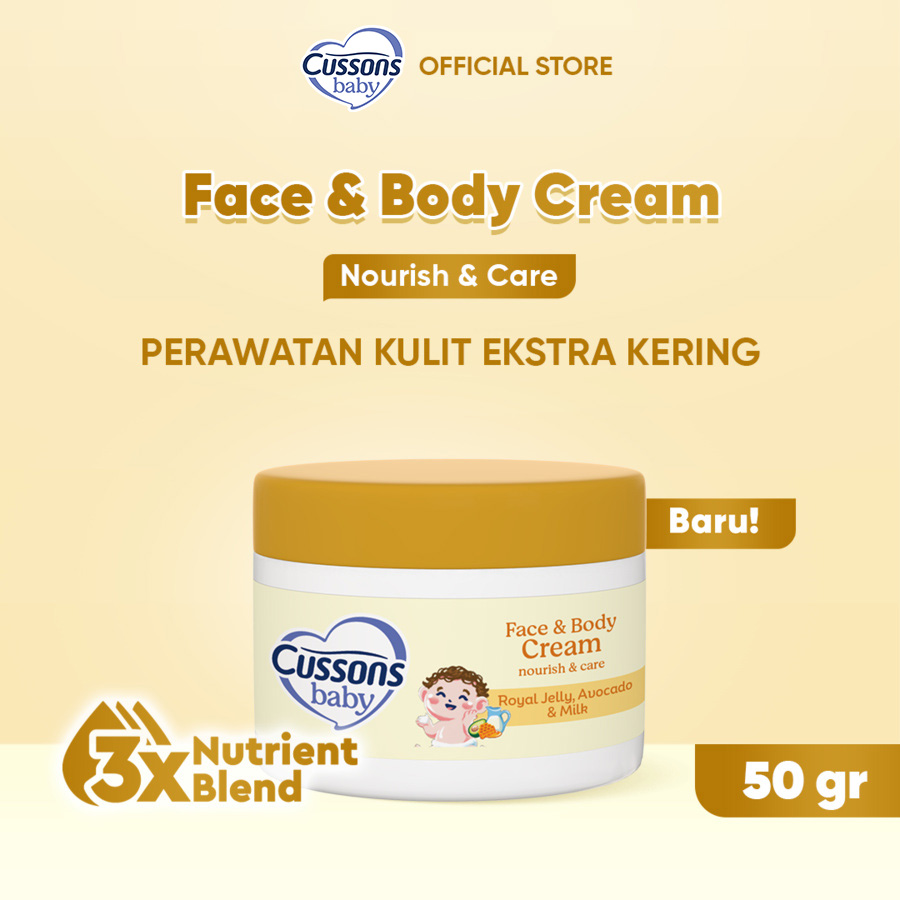 Cussons Baby Face & Body Nourish & Care Cream
