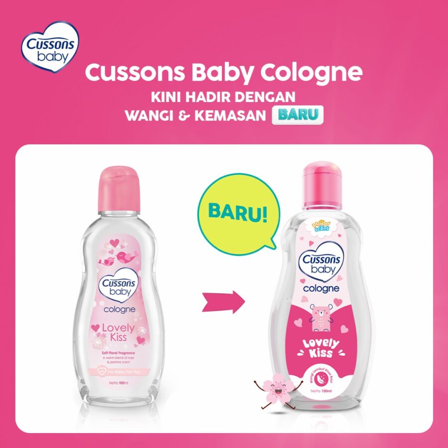 Cussons Baby Cologne Lovely Kiss - Minyak Wangi Bayi 100ml - Image 3