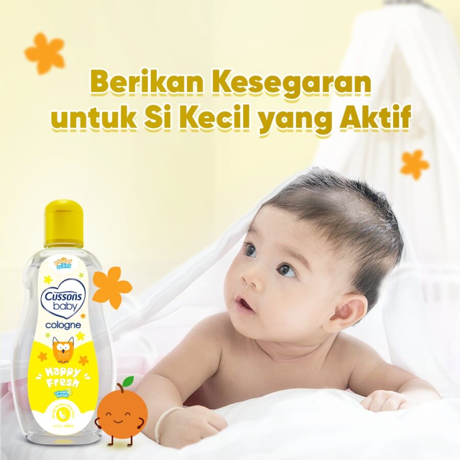 Cussons Baby Cologne Happy Fresh - Minyak Wangi Bayi 100ml