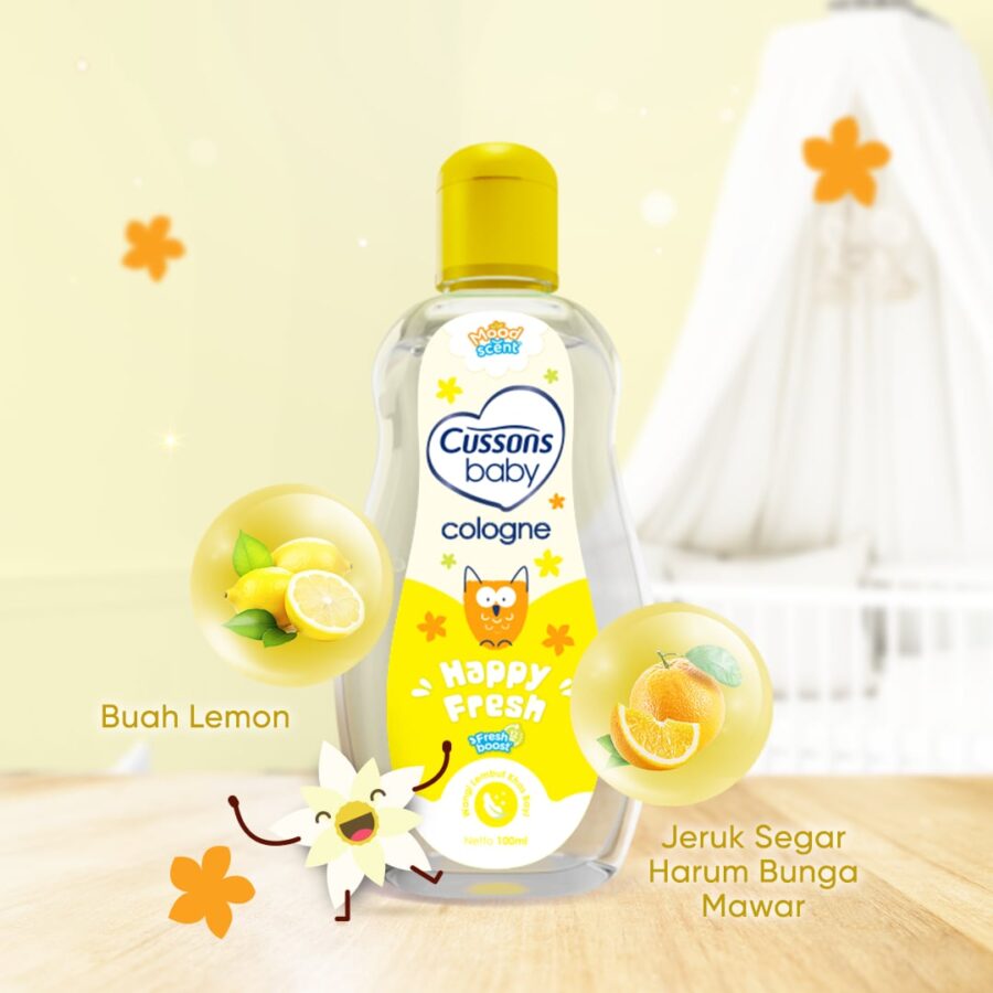 Cussons Baby Cologne Happy Fresh - Minyak Wangi Bayi 100ml