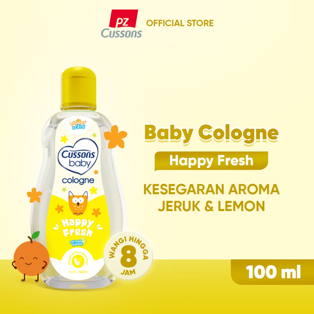 Cussons Baby_Thumbnail-Cologne Happy Fresh 100ml Cussons Baby Cologne Happy Fresh - Minyak Wangi Bayi 100ml