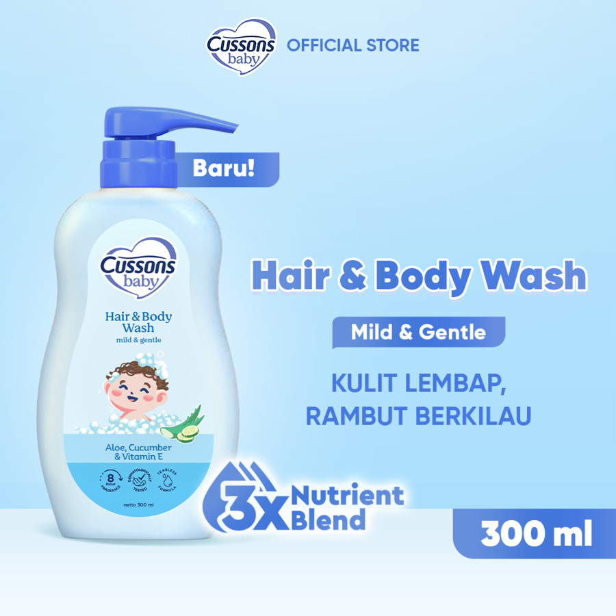 Cussons Baby Mild & Gentle Hair & Body Wash Pump