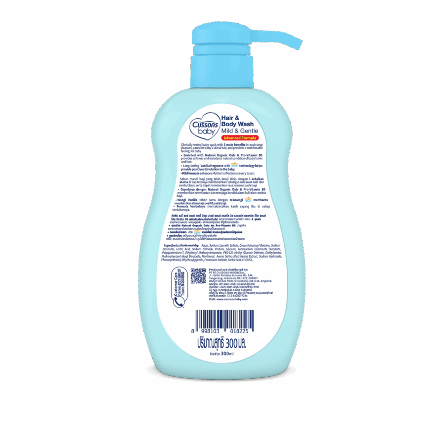 Cussons Baby Mild & Gentle Hair & Body Wash Pump - Image 2