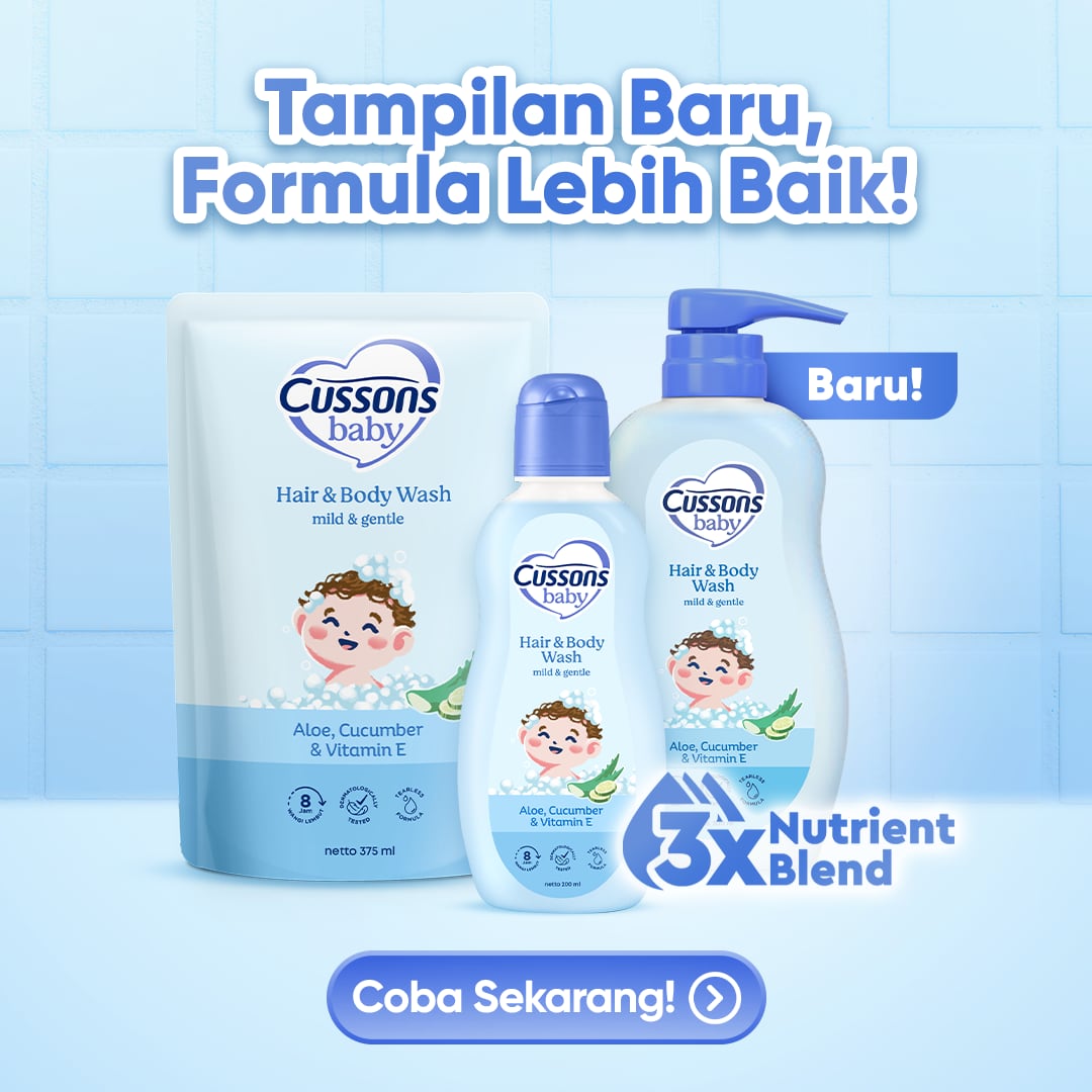 Mild & Gentle_Slide 7-Hair & Body Wash 375 ml Cussons Baby Mild & Gentle Hair & Body Wash Refill