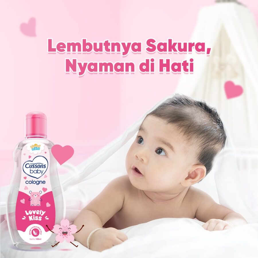 Cussons Baby Cologne Lovely Kiss - Minyak Wangi Bayi 100ml