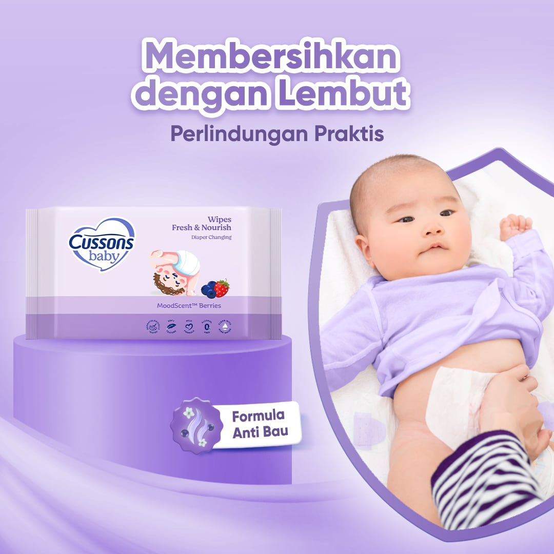Cussons Baby_Slide 2-Wipes Fresh & Nourish 45_s X3 Antibacterial Diaper Change Wipes Fresh & Nourish