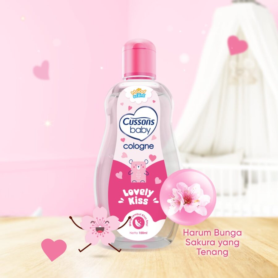 Cussons Baby Cologne Lovely Kiss - Minyak Wangi Bayi 100ml