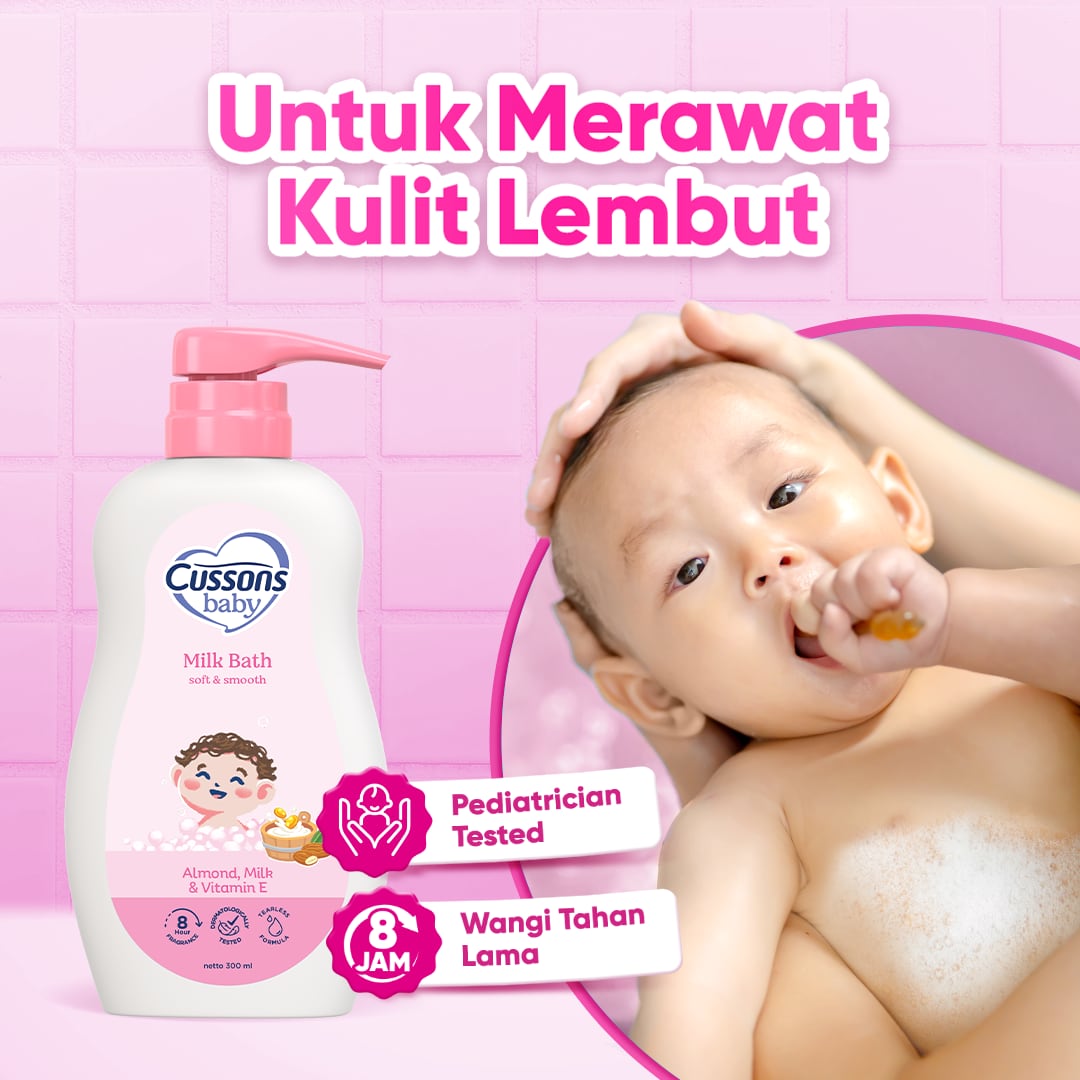 Cussons Baby Soft & Smooth Milk Bath Pump