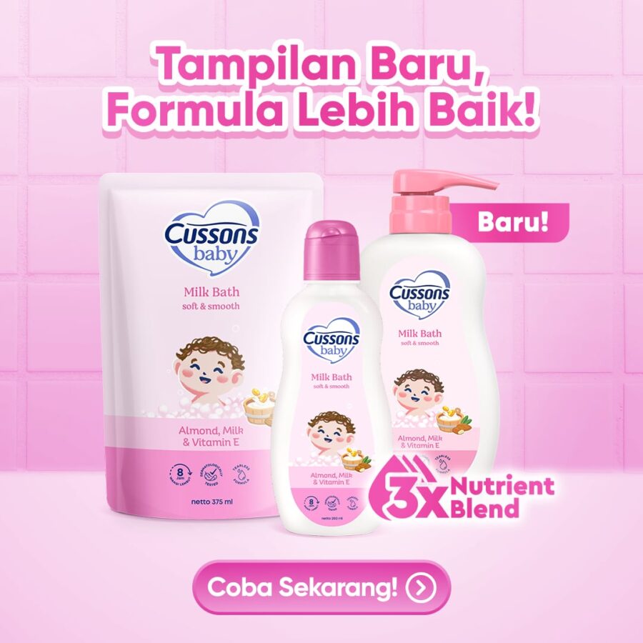 Cussons Baby Soft & Smooth Milk Bath Pump