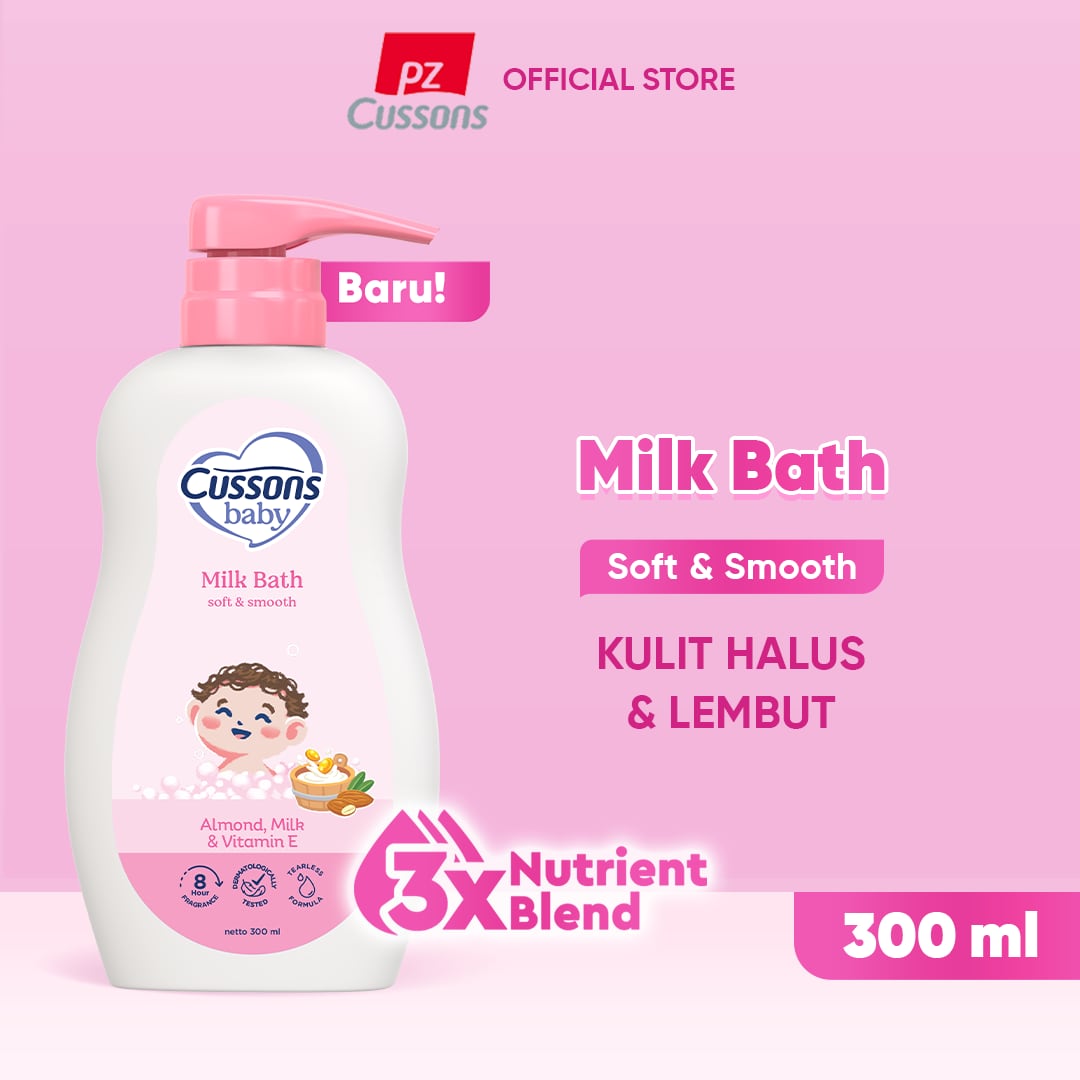 Cussons Baby Soft & Smooth Milk Bath Pump
