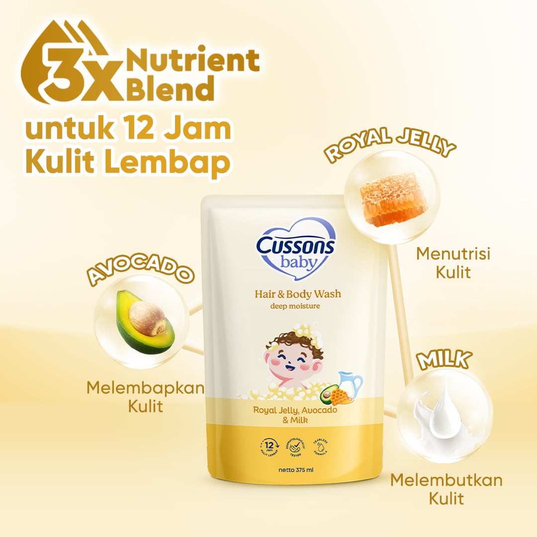 Cussons Baby Hair & Body Wash Deep Moisture Refill