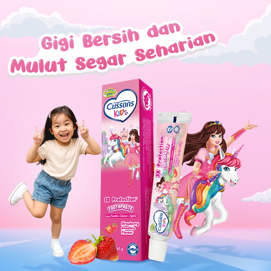 Cussons Kids Toothpaste Unicorn Strawberry Smoothie