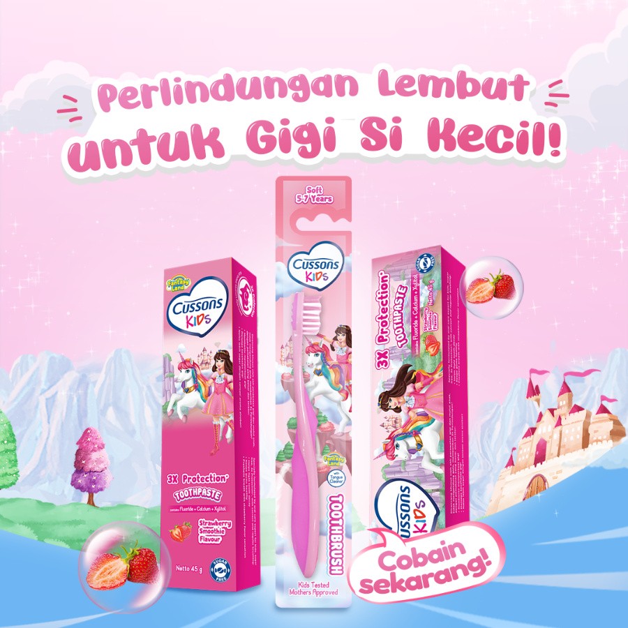 Cussons Kids Toothbrush Unicorn Soft Pink