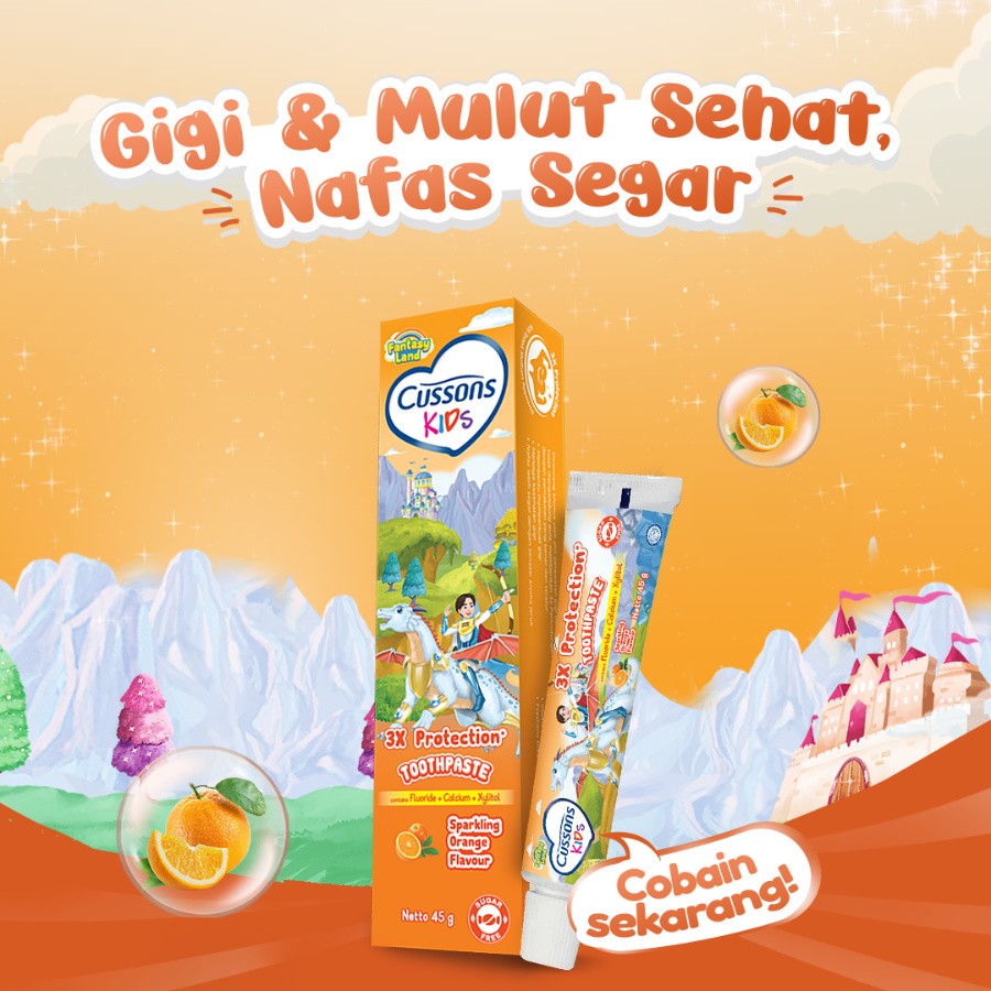 Cussons Kids Toothpaste Dragon Sparkling Orange